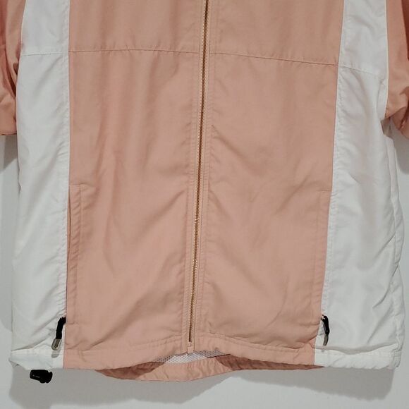 Adidas large pink and white climashell windbreaker short sleeve jacket - Picture 3 of 8